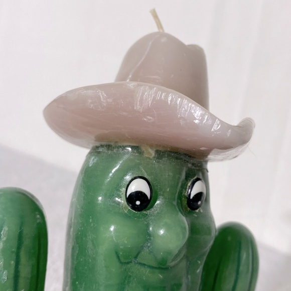 Vintage Green Cowboy Cactus Candle - Picture 6 of 11